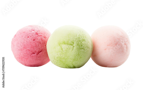 Ice Cream Mochi Delight isolated on transparent Background