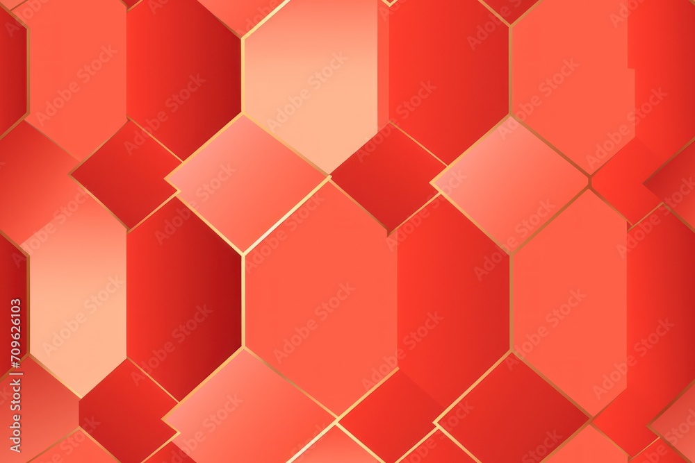 a close up of a red background with a pattern of cubes in the shape of hexagons. a close up of a red background with a pattern of cubes in the shape of hexagons.