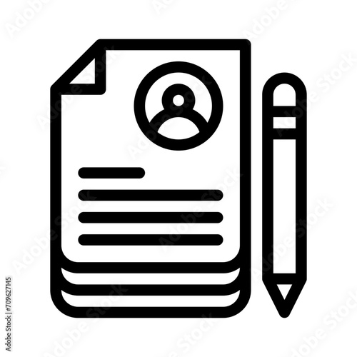curriculum vitae line icon