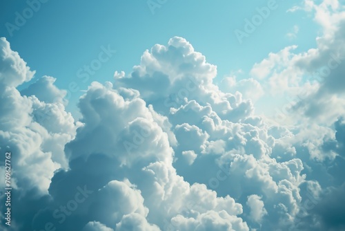A picture of a plane flying through a sky filled with clouds. Perfect for travel and adventure themes