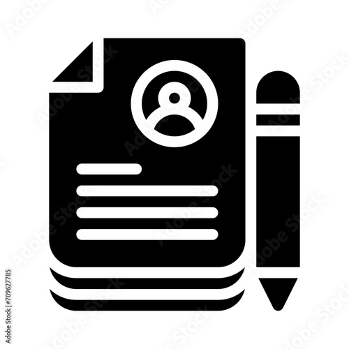 curriculum vitae glyph icon
