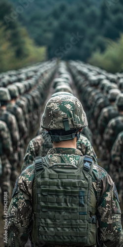 Soldaten in vollständiger Tarnuniform