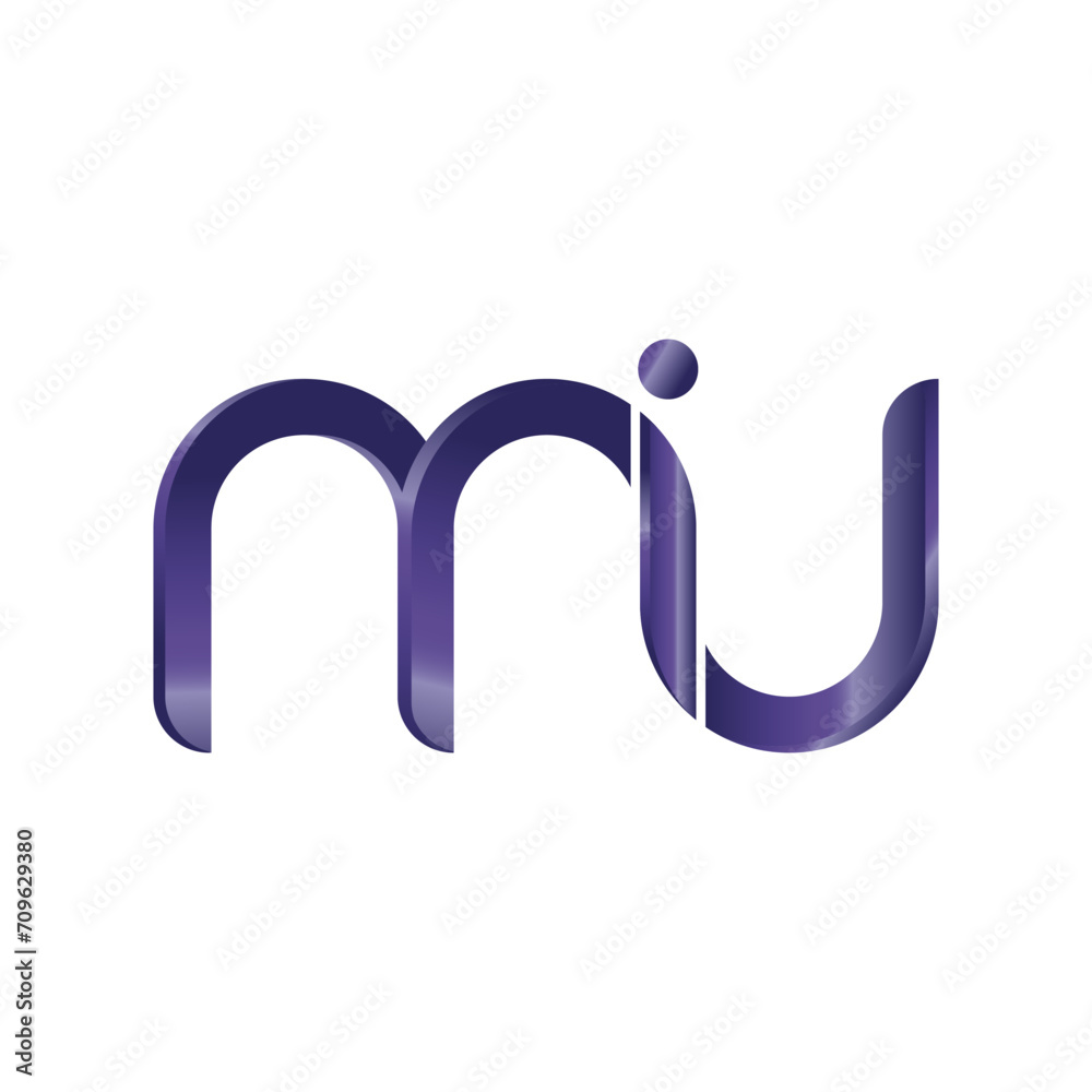 MIU Abstract,Creative and unique alphabet letters logo. MIU Abstract,Creative and unique alphabet letters logo.