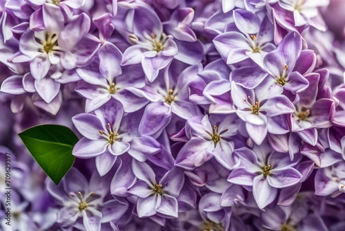 Lilac flowers in bloom close up