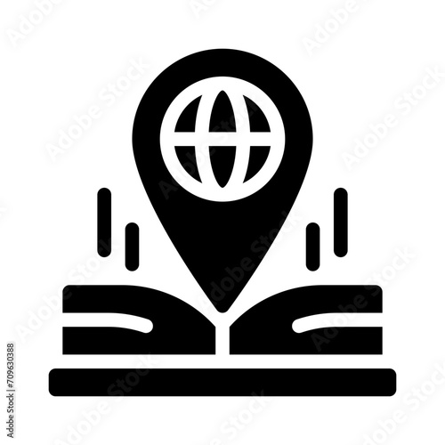 geographical glyph icon