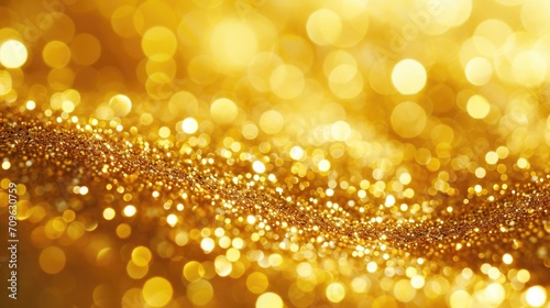 A close-up view of a shiny gold background. Perfect for adding a touch of elegance and luxury to any design or project