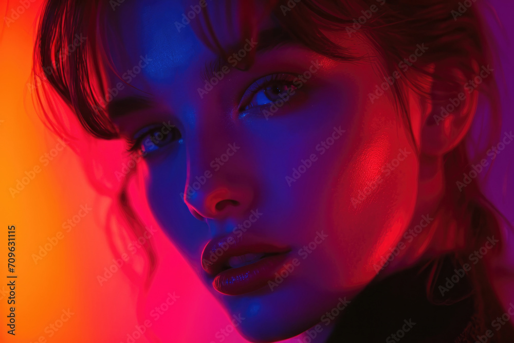 Mesmerizing Neonoir Portrait Showcases The Alluring Charm Of An American Actress