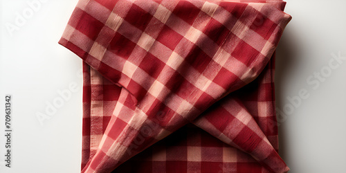 Table Setting Perfection: Vibrant Red and White Checkered Napkin