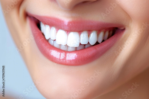 Captivating Closeup Of An Enchanting Smile With Impeccable Teeth, Tailor-Made For Dental Advertisements