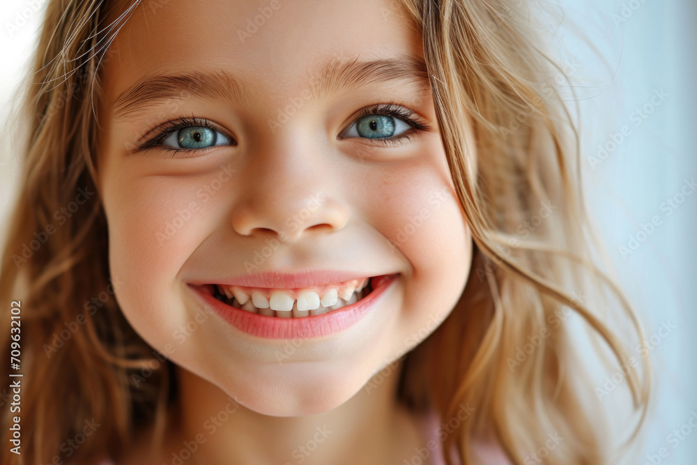 Smiling Closeup Portrait: Perfect For Dental Ads, Featuring A Happy Young Girl With Clean Teeth Smiling Closeup Portrait: Perfect For Dental Ads, Featuring A Happy Young Girl With Clean Teeth