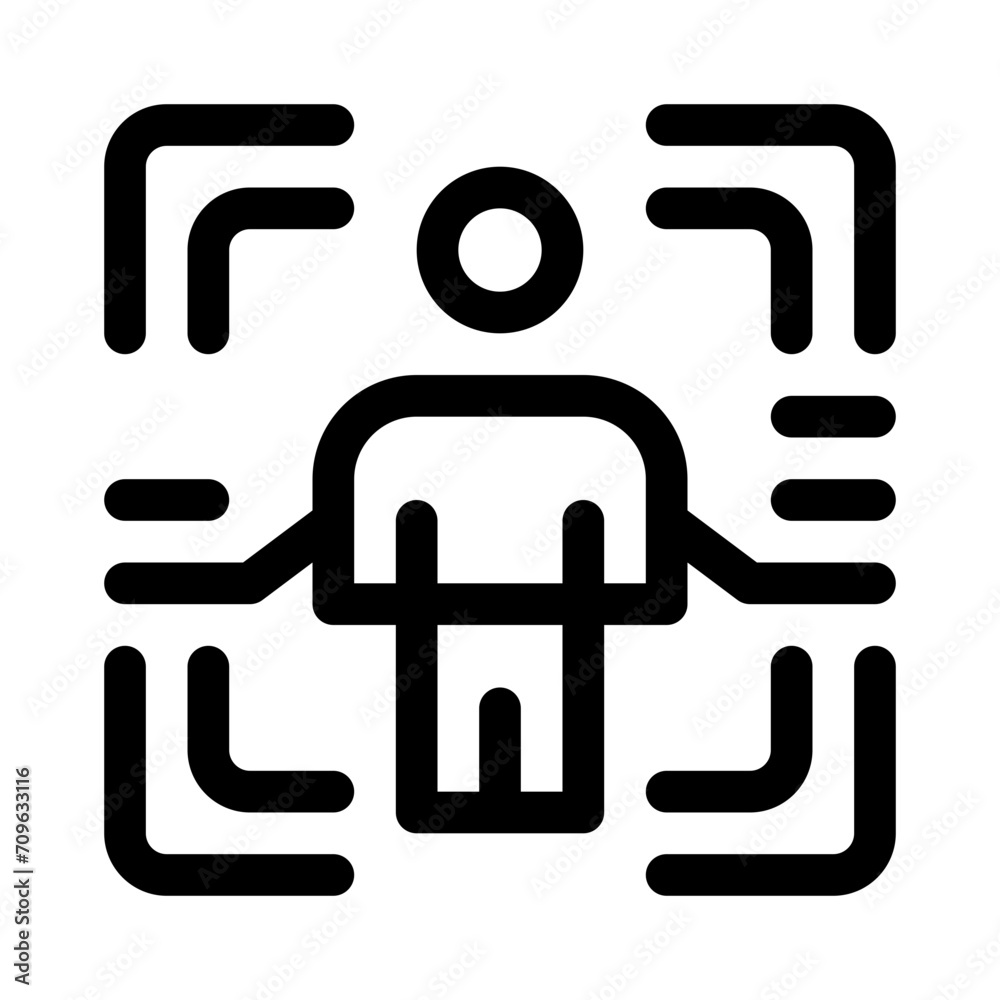 body scan line icon body scan line icon