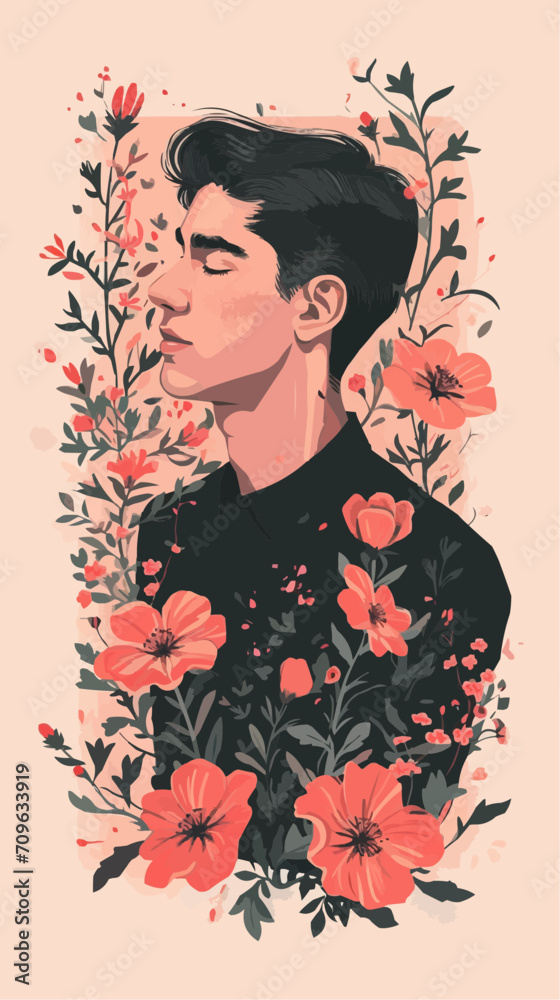 Fototapeta premium person with a flower