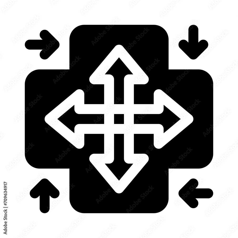 Obraz premium arrow glyph icon