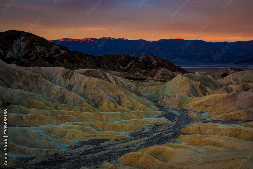 Colorful sand Painted Hills Mountain landscape