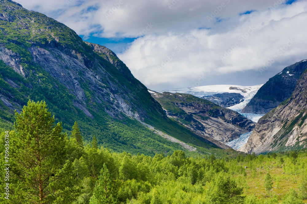 Spectacular views of the Nigardsbreen glacier, Norway