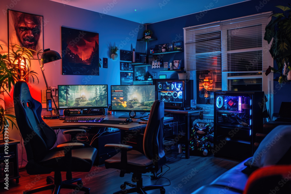 © Kien - Games room with a cyber gamer computer © Kien - Games room with a cyber gamer computer