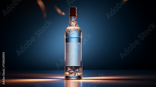 Fotografie, Obraz Bottle of liquor for mockup logo