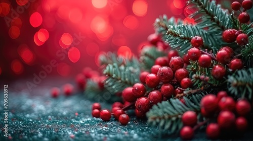 Sleek and Simple Christmas Background with Ample Copy Space
