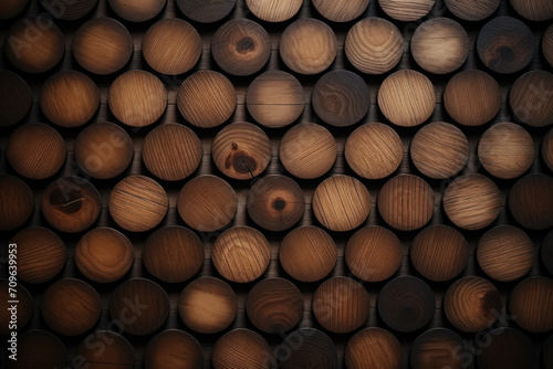 A wooden tile background design with small circles