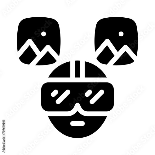 stereoscopic glyph icon