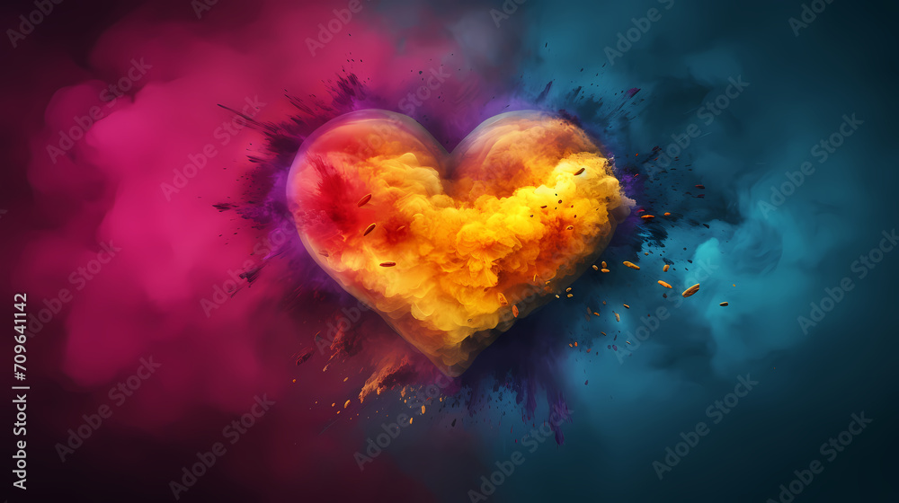 Fototapeta premium Valentine's Day, love and romance background, background with heart shapes