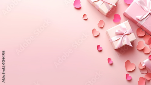 Valentine's Day, love and romance background, background with heart shapes