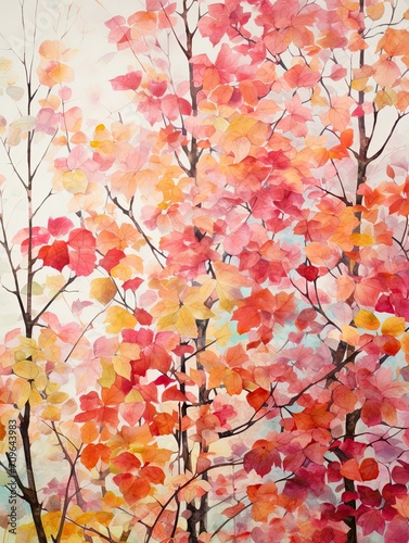 Bold Autumnal Hues: Fall Foliage Wall Art for Vibrant Home Decor
