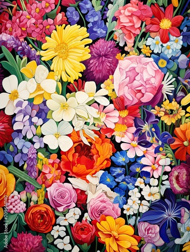 Petal Parade: Flower Festivals Wall Prints © Michael