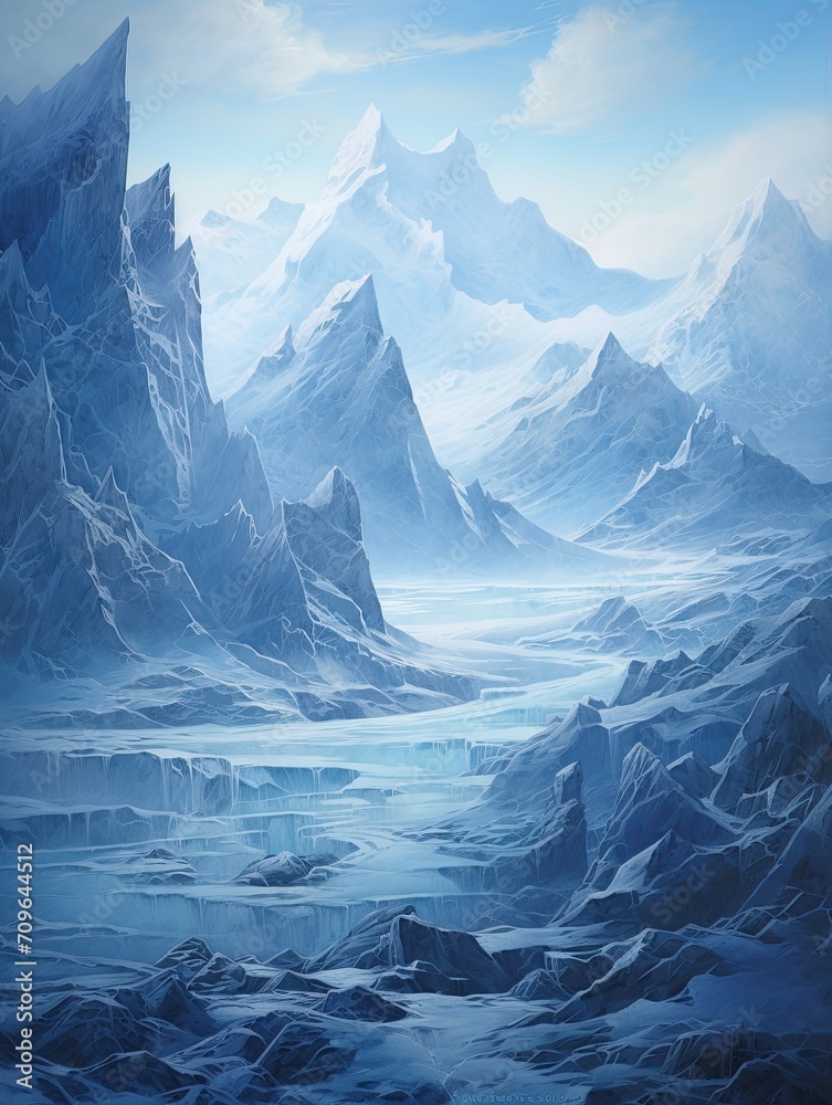 Frozen Wilderness: Glacial Landscapes Wall Art Inspired by the Untamed