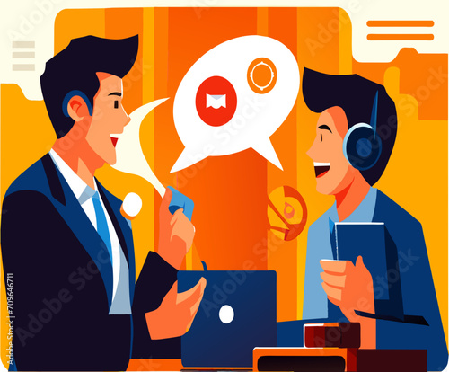 VoIP troubleshooting. vektor icon illustation