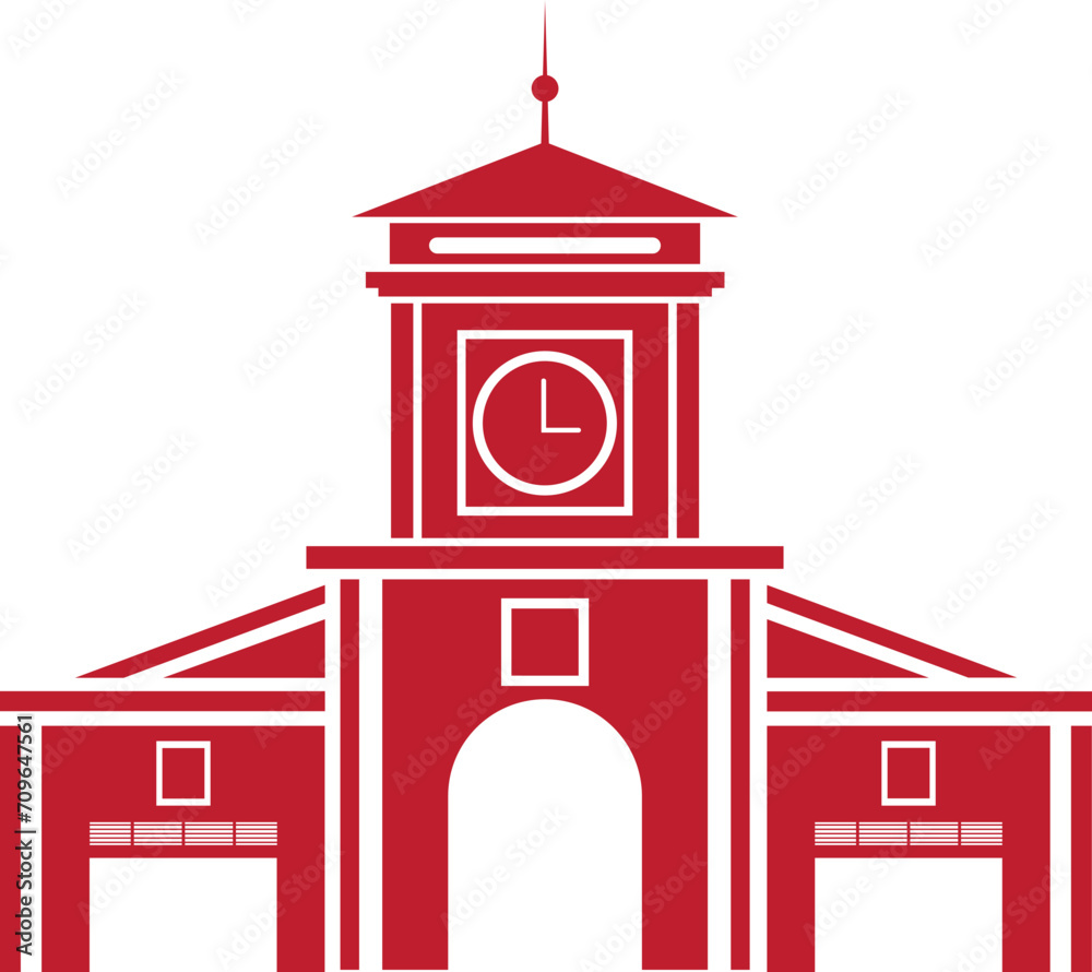 Ben thanh market icon. Simple solid style for web and app. Ho Chi Minh City, Vietnam. The entrance of Saigon Central Market.