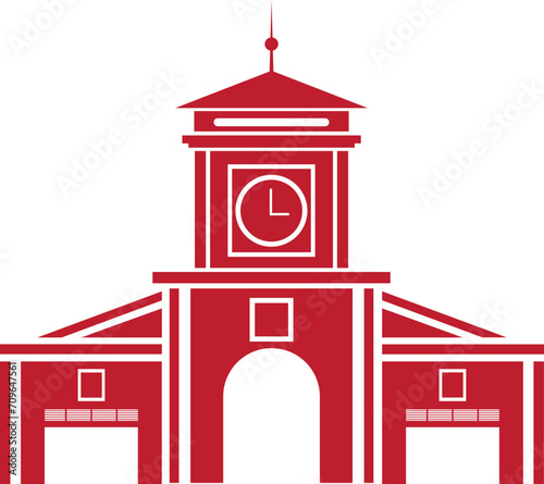 Ben thanh market icon. Simple solid style for web and app. Ho Chi Minh City, Vietnam. The entrance of Saigon Central Market.