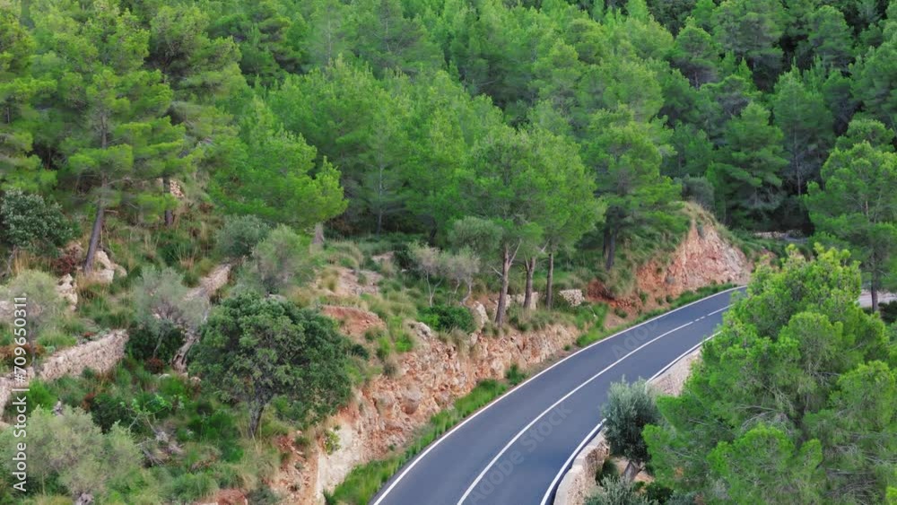 The Road Leads To The Summit Of Puig Major in Majorca, Spain. The Road Leads To The Summit Of Puig Major in Majorca, Spain.