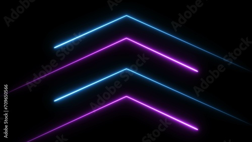 Abstract geometric neon light loop pattern illustration 