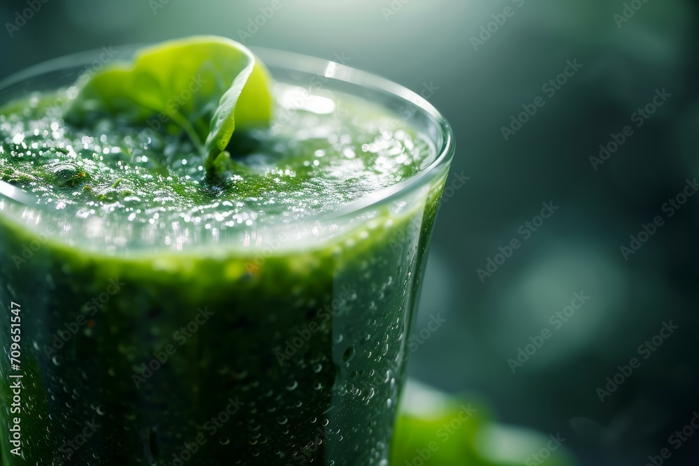 A macro shot of a refreshing green smoothie with a backlit effect, showcasing the translucent vibrancy of the ingredients. This visual is ideal for advertising health drinks and wellness products. A macro shot of a refreshing green smoothie with a backlit effect, showcasing the translucent vibrancy of the ingredients. This visual is ideal for advertising health drinks and wellness products.