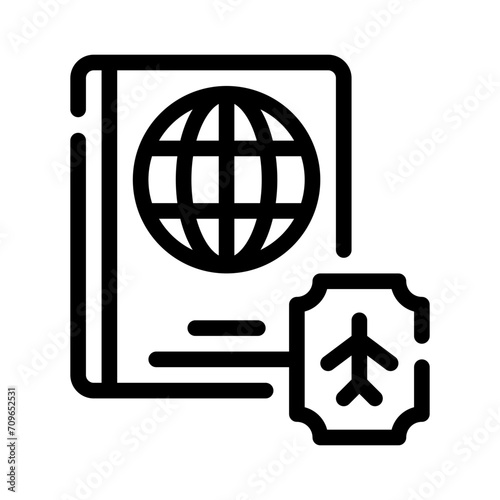passport line icon