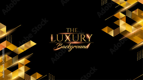 Black and Gold Abstract Luxury Background. Modern Minimal Premium Design Template. Amazing Welcome Invite. Grand Celebration Banner for Birthday and Anniversary. Elegant Decorative Layout Template. 