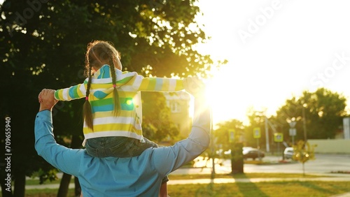 caring parent, dad with daughter park, little beloved daughter, walk outdoors, child smile, outdoors, loving father guardian, vacation, kindergarten, nanny walks with a child spring, caring loving photo