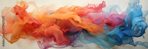 Dynamic folds of multicolored fabric, abstract 3D wavy Background, colorful waves flow, liquid