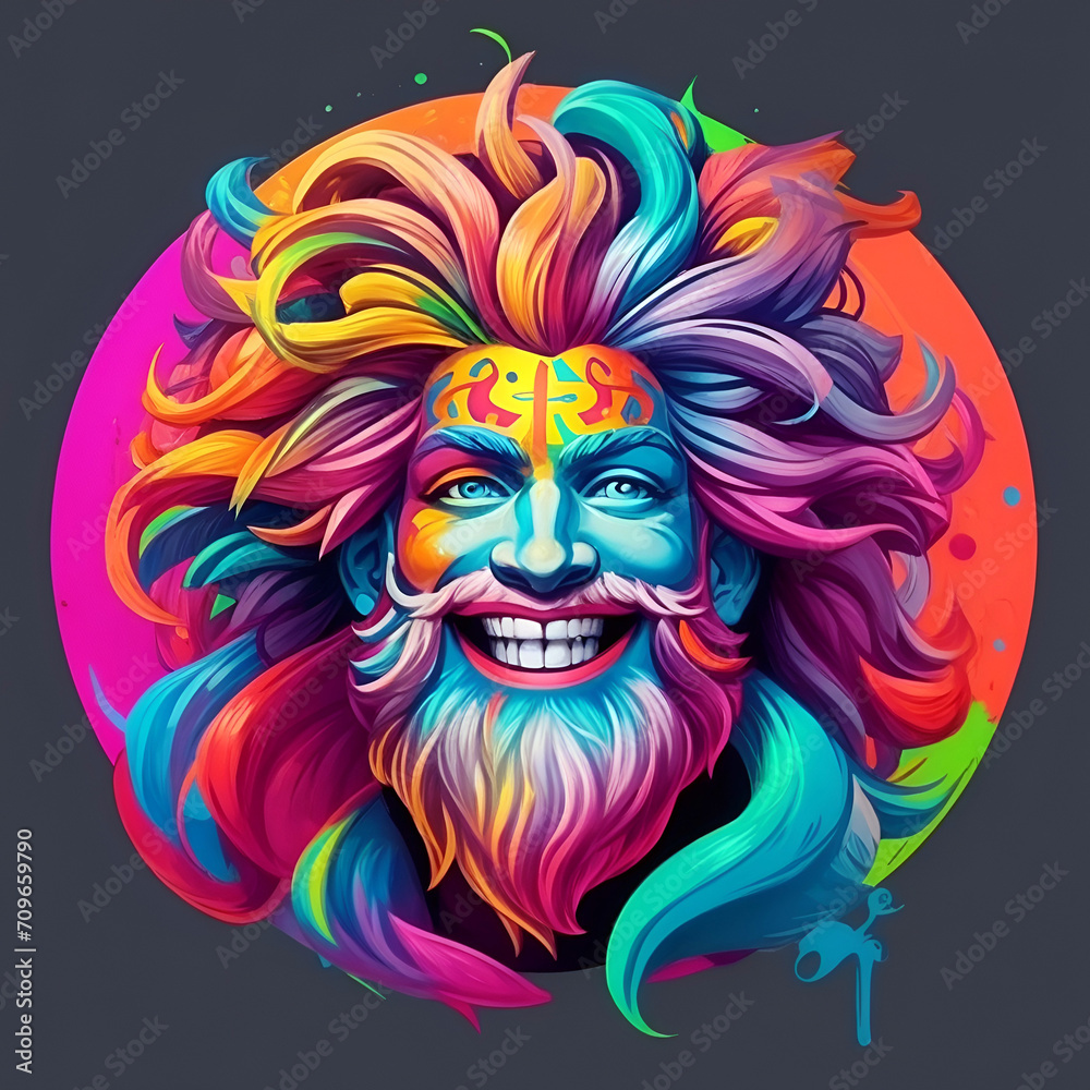 Colored graffiti character illustrations Colored graffiti character illustrations