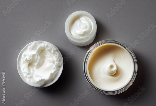 Moisturizing cream lotion white background.