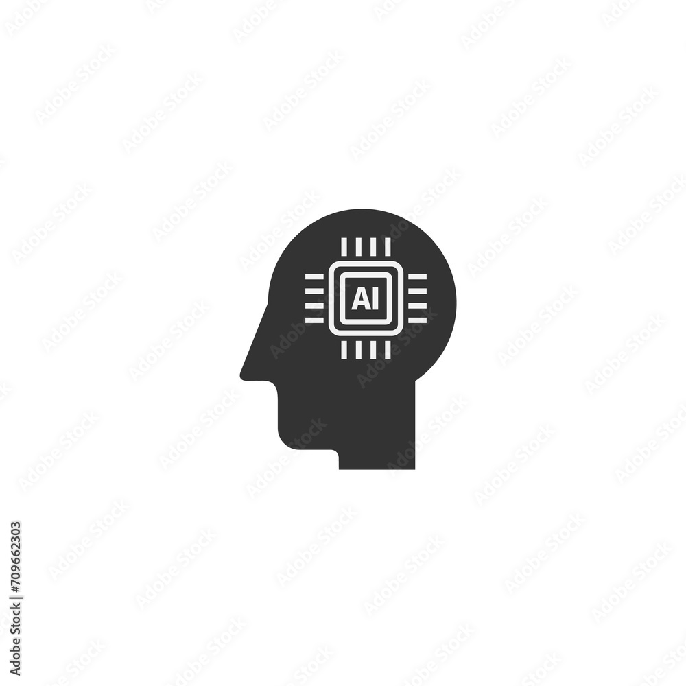 AI line icon. Vector signs for web graphics. AI line icon. Vector signs for web graphics.