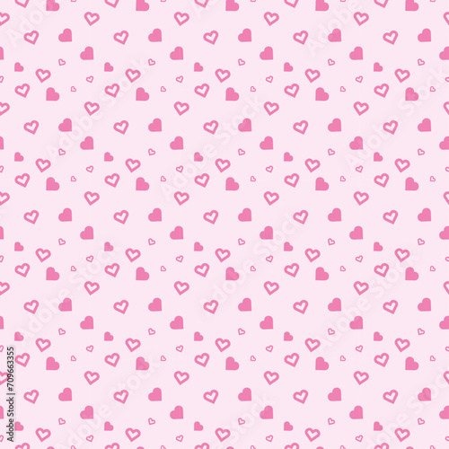 pattern of small cute hearts