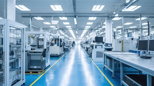 The huge factory for the production of modern microchips