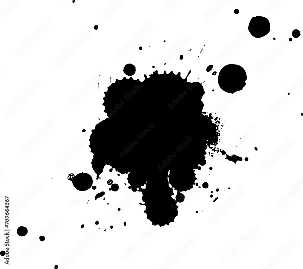 black brushed watercolor painting splatter splash grunge graphic style element on white background black brushed watercolor painting splatter splash grunge graphic style element on white background