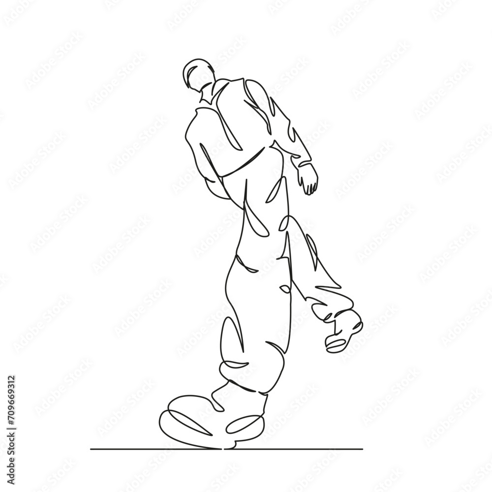 Fototapeta premium man view from below Big boots distortion