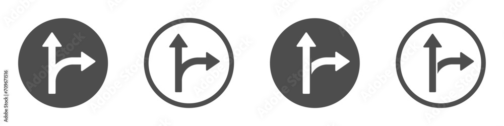 Choice vector icons set. Alternate Route flat designs Choice vector icons set. Alternate Route flat designs