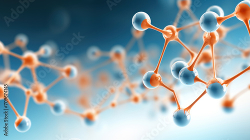 A 3D illustration of a complex molecular structure with interconnected atoms, highlighting the beauty of scientific visualization.