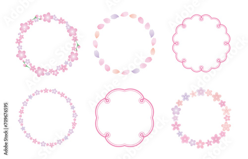 桜のフレームセット　サークル