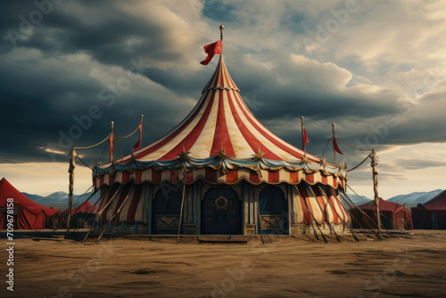 Big tent of the traveling circus